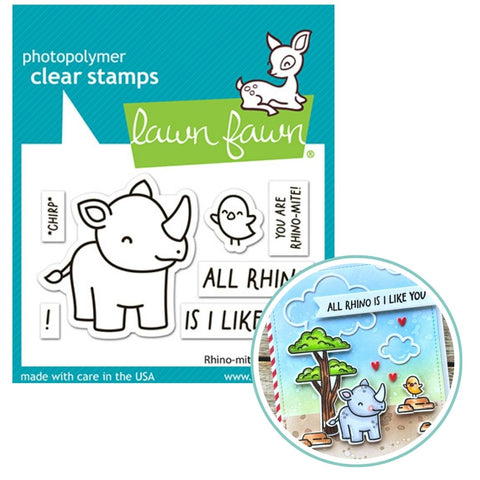 LAWN FAWN: Rhino-mite! | Stamp