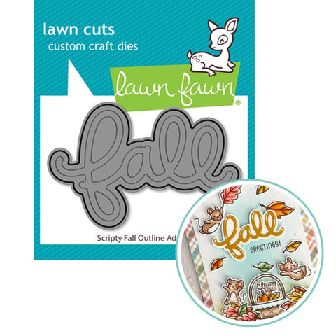 LAWN FAWN: Scripty Fall Outline | Lawn Cuts Die
