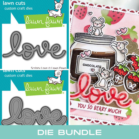 LAWN FAWN: Scripty Love + Outline Add-on | Die Bundle