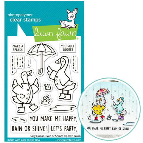 LAWN FAWN: Stamp | Silly Goose, Rain or Shine!