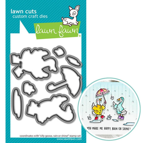 LAWN FAWN: Lawn Cuts Die | Silly Goose, Rain or Shine!