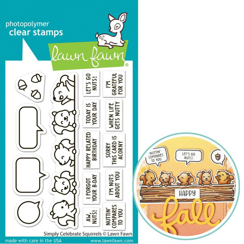 LAWN FAWN: Stamp |  Simply Celebrate Squirrels