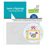 LAWN FAWN: Spring Basket Add-on | Birthday | Coloring Stencil