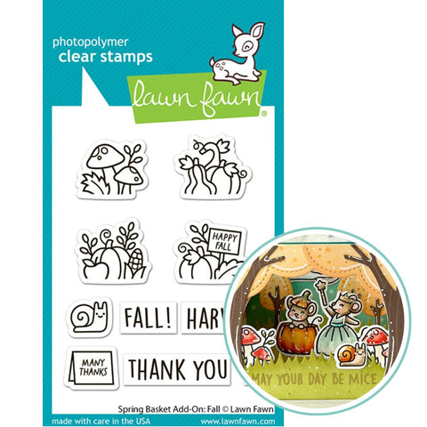 LAWN FAWN: Spring Basket Add-on | Fall | Stamp
