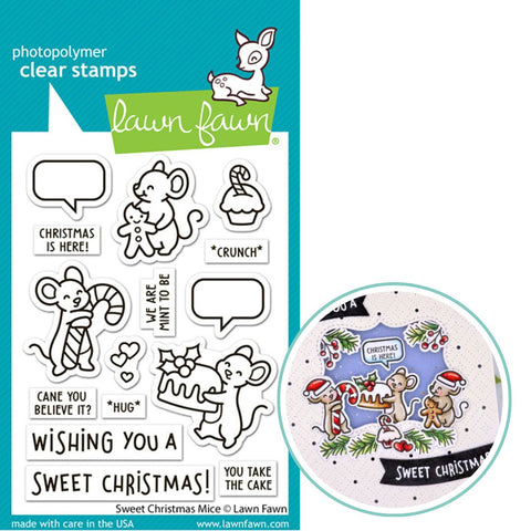 LAWN FAWN: Sweet Christmas Mice | Stamp