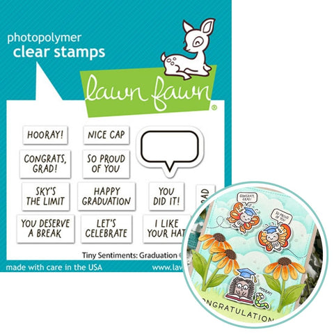 LAWN FAWN: Stamp | Tiny Sentiments | Graduation