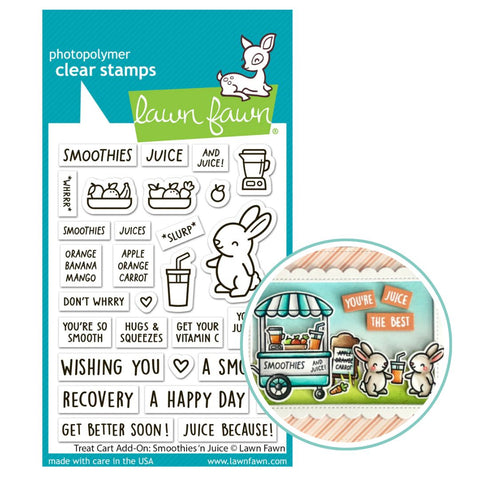 LAWN FAWN: Treat Cart Add-on | Smoothies n Juice | Stamp