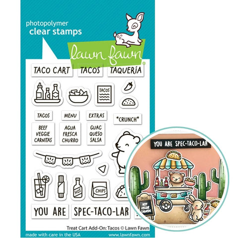 LAWN FAWN: Treat Cart Add-On | Tacos | Stamp