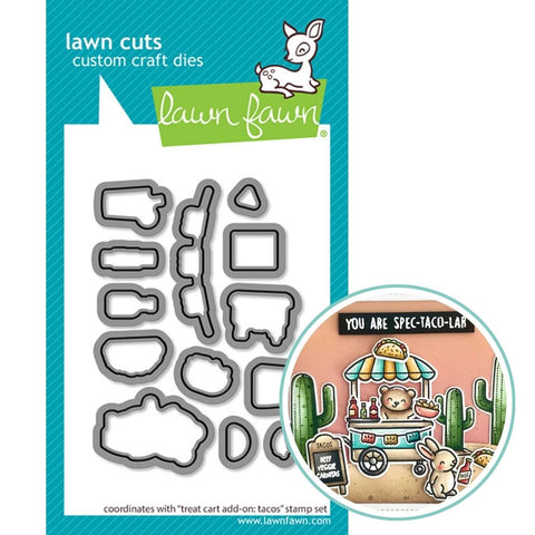 LAWN FAWN: Treat Cart Add-On | Tacos | Lawn Cuts Die