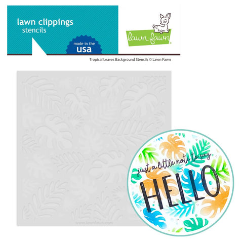 LAWN FAWN: Tropical Leaves Background | Layering Stencils