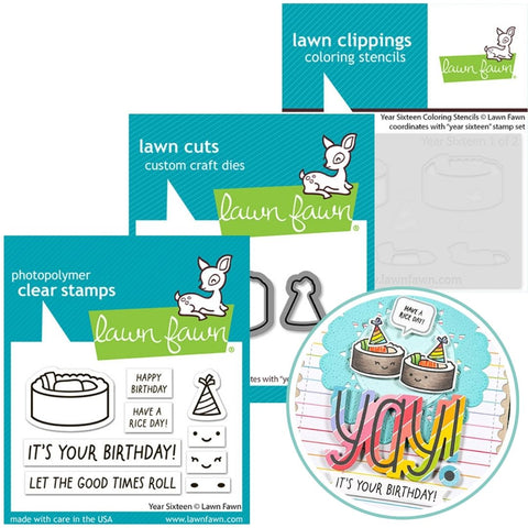 LAWN FAWN: Year Sixteen | Stamp, Die and Stencils Bundle