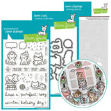 LAWN FAWN: Cozy Cats | Stamp, Dies & Stencil Bundle