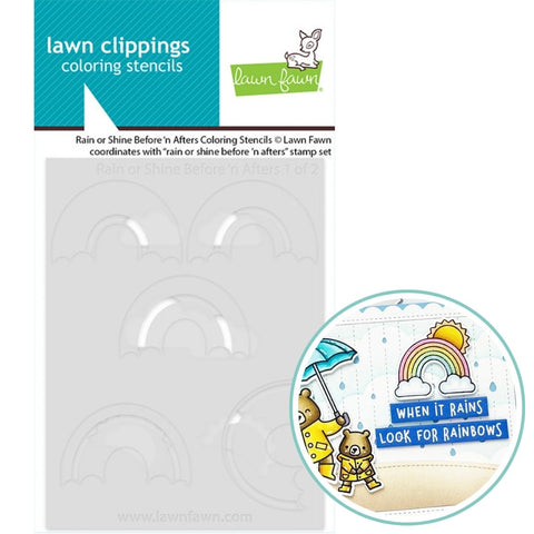 LAWN FAWN: Coloring Stencil | Rain or Shine