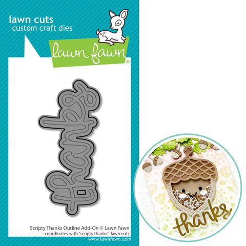 LAWN FAWN: Lawn Cuts Die | Scripty Thanks | Outline