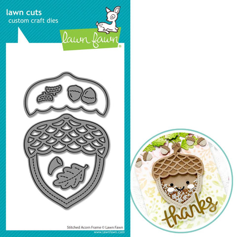 LAWN FAWN: Lawn Cuts Die | Stitched Acorn Frame