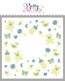PRETTY PINK POSH:  Baby Wreath | Layered Stencil 3PK