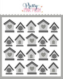 PRETTY PINK POSH:  Birdhouses | Layered Stencil 4 PK