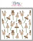 PRETTY PINK POSH: Christmas Cake Pops | Layered Stencil 3 PK