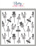 PRETTY PINK POSH: Christmas Cake Pops | Layered Stencil 3 PK