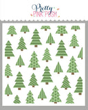 PRETTY PINK POSH: Christmas Trees | Layered Stencil 3 PK