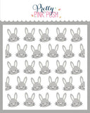 PRETTY PINK POSH:  Bunny Faces| Layered Stencil 3PK