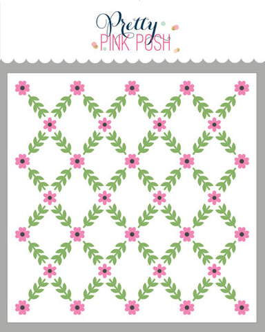 PRETTY PINK POSH:  Floral Vines | Layered Stencil 3PK