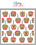 PRETTY PINK POSH: Layered Stencil 3PK | Halloween Candy Apples
