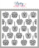 PRETTY PINK POSH: Layered Stencil 3PK | Halloween Candy Apples