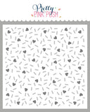 PRETTY PINK POSH: Heart Sprinkles | Layered Stencil 2PK