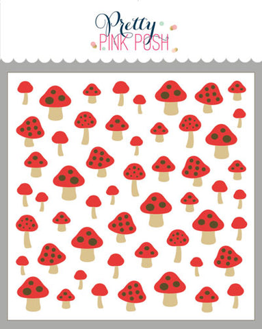 PRETTY PINK POSH: Mushrooms | Layered Stencil 3PK