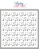 PRETTY PINK POSH:  Music Notes | Layered Stencil 3 PK