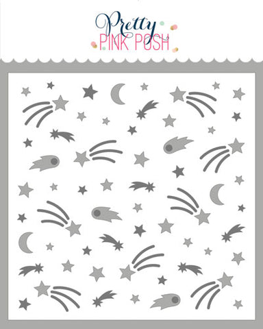 PRETTY PINK POSH:  Shooting Stars | Layered Stencil 2PK