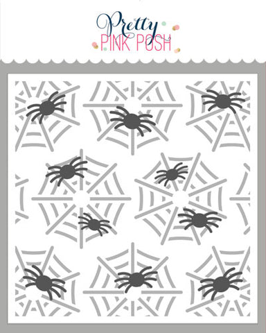 PRETTY PINK POSH: Spider Web | Layered Stencil 2 PK
