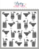 PRETTY PINK POSH: Layered Stencil 3PK | Summer Drinks