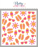 PRETTY PINK POSH: Layered Stencil 2PK | Summer Fun