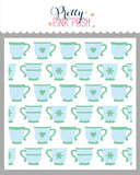 PRETTY PINK POSH: Teacups | Layered Stencil 2 PK