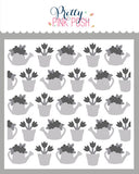 PRETTY PINK POSH: Watering Can Floral | Layered Stencil 3 PK