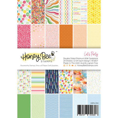 HONEY BEE STAMPS: Let's Party  | 6" x 8.5" Paper Pad