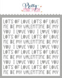 PRETTY PINK POSH: Love Words | Stencil