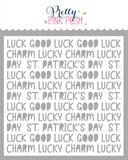 PRETTY PINK POSH: Lucky Words | Stencil