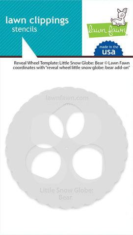 LAWN FAWN: Reveal Wheel Templates | Little Snow Globe Bear