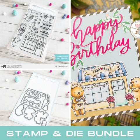 MAMA ELEPHANT: La Patisserie | Stamp and Creative Cuts Bundle
