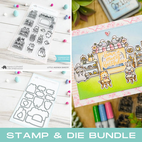 MAMA ELEPHANT: Little Agenda Bakery | Stamp and Creative Cuts Bundle