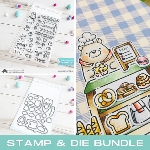 MAMA ELEPHANT: Bakery Bears | Stamp and Creative Cuts Bundle