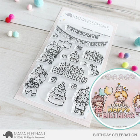 MAMA ELEPHANT: Birthday Celebration | Stamp