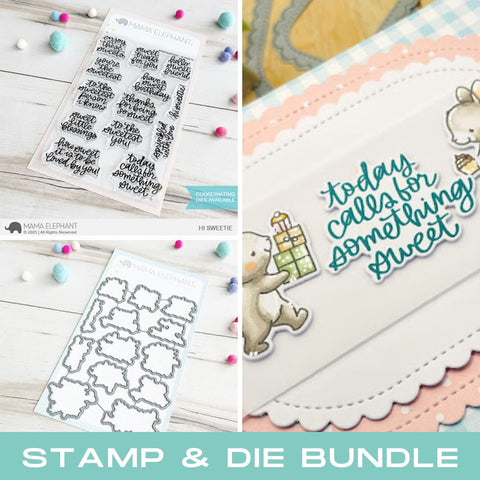 MAMA ELEPHANT: Hi Sweetie | Stamp and Creative Cuts Bundle