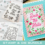 MAMA ELEPHANT: Holly and Leaves | Stamp and Creative Cuts Bundle