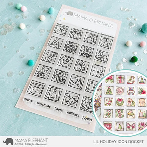 MAMA ELEPHANT: Stamp | Little Holiday Icon Docket