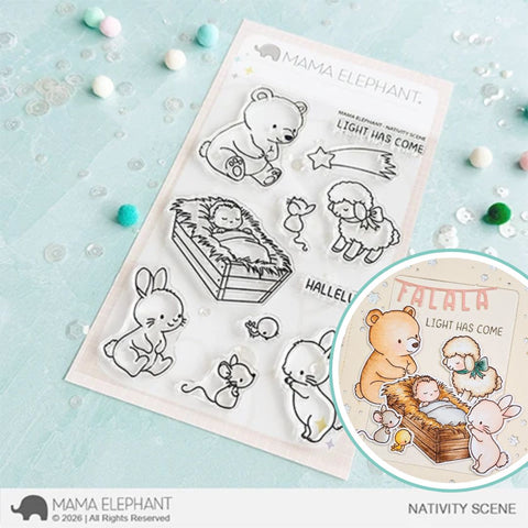MAMA ELEPHANT: Stamp | Nativity Scene