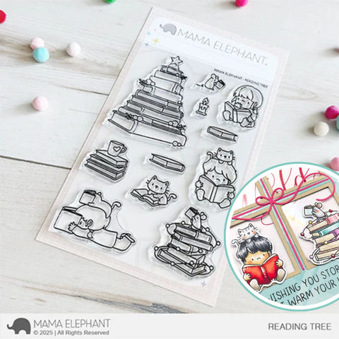 MAMA ELEPHANT: Reading Tree | Stamp